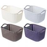VETTA Корзинка вязаная, пластик, 24х16х14 см, 4 цвета