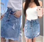 Джинсовая юбка на пуговках LE