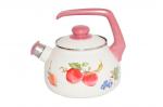2413-2,5 Чайник эмалированный 2,5 л сфер./130441/Экскл "Фрукты"