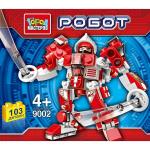 Игрушка конструктор "город мастеров"  робот, 103 дет., цвет в ассорт. в банке в кор.144шт.