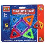 Игрушка конструктор магнитный "Город мастеров": 5 деталей на блистере (русс. уп.) в кор.100шт