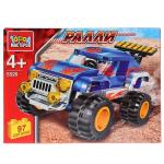 Игрушка конструктор "город мастеров" автоспорт: джип, с фигуркой, 97 дет., в кор.80шт