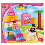 Игрушка конструктор "город мастеров" большие кубики: принцесса с принцем, 47 дет., в кор.16шт