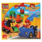 ИГРУШКА КОНСТРУКТОР "ГОРОД МАСТЕРОВ" БОЛЬШИЕ КУБИКИ: СТРОЙКА, 52 дет. В РУСС. КОР. в кор.2*12шт