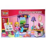 Игрушка конструктор "Город мастеров" дизайнер одежды, с фигуркой, 110 дет. в русс. кор. в кор 36шт