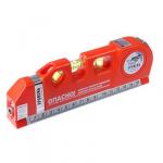 FALCO Уровень лазерный (лазер - питание 3хAG13, рулетка 250см, линейка 15см, пузырьковый уровень 3шт