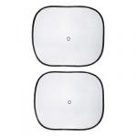 NEW GALAXY Комплект шторок 2шт. на боковое заднее стекло на присоске в центре 44х36см, черные