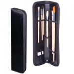 Пенал-тубус для кистей на молнии ПЧЕЛКА, кожзам, размер 380*90 мм, черный, ФК-3, 84031