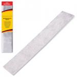 Цветная бумага КРЕПИРОВАННАЯ BRAUBERG, МЕТАЛЛИК, растяжение до 35%, 50г/м, серебр., 50*100см,124742