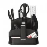 Канцелярский набор BRAUBERG "Офисный 200", 10 предметов, вращ. конструкция, черный, блистер, 236950