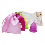 Чаша менструальная "Практик" в атласном мешочке, фиолетовая L