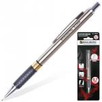 Карандаш механический BRAUBERG "BlackJack" метал. корпус, резиновый грип, ластик, 0,7 мм, 180467