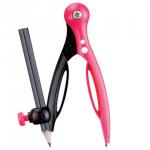 Циркуль MAPED (Франция) "Essentials", 120мм, пластиковый, универс.держатель+карандаш, ассорти,018111