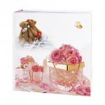 *Фотоальбом BRAUBERG свадебный, на 200 фото 10*15см, твердая обложка, бокс, белый с розовым, 390689