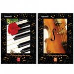 Тетрадь для нот А4, 40л., BRAUBERG, обл.мел.карт. вертикальная (2 вида), 125418