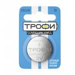 Батарейка ТРОФИ CR 2430, литиевая, d=24мм, h=3,0мм, в блистере (1шт.), 3В, шк1704