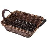 109-230 КОРЗИНКА С РУЧКАМИ КОЛЛЕКЦИЯ "НАТУРЕЛЬ" ЗОЛОТОЙ КАНТ 23*23*6/9 СМ (КОР=100 ШТ.)