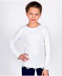 Белый школьный джемпер для девочки Арт.8298