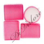 Бигуди Липучка ночная МАЛИНОВЫЕ 4 шт Д 5 см длина 6 см (301-235)