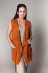 Жилет из льна 7-23 терракот