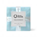 Покрывало "Зиг-заг"  "Сова и Жаворонок", голубое