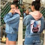 Джинсовая куртка SAUSE с трикотажными капюшоном LE