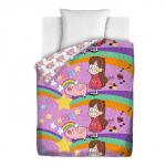 Покрывало Непоседа Gravity Falls Мейбл и Пухля 145х200 хлопок100 бязь стеганое мультиколор (436827)