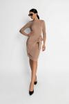 Бежевое деловое платье Jdf3505