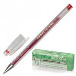 Ручка гелевая СОЮЗ Oskar, КРАСНАЯ, корпус прозрачный, узел 0,7мм, линия письма 0,4мм, РГ 155-03