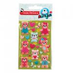 Наклейки ЛИПУНЯ "Зефирные мишки", с европодвесом, MMS030