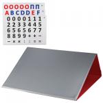 Касса букв и цифр, 35*40 см, русский и английский алфавит, магнитная, красная, ДПС, 2866-102
