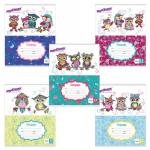 Тетрадь 12л. ЮНЛАНДИЯ линия, обложка картон, "УМНЫЕ СОВЫ", 104912