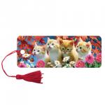 Закладка д/книг 3D BRAUBERG, объемная, "Котята", с декоративным шнурком-завязкой, 125762