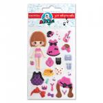 Наклейки ЛИПУНЯ "Зефирные одевайка", с европодвесом, MMS015