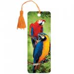 Закладка д/книг 3D BRAUBERG, объемная, "Попугаи", с декоративным шнурком-завязкой, 125772