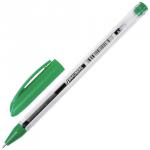 Ручка шариковая масляная BRAUBERG Rite-Oil, ЗЕЛЕНАЯ, корпус прозрачный, 0,7мм, линия 0,35мм, 142149