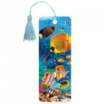 Закладка д/книг 3D BRAUBERG, объемная, "Экзотические рыбки", с декоративным шнурком-завязкой, 125779