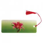 Закладка д/книг с линейкой 3D ОБЪЕМНАЯ BRAUBERG, Удивительный цветок, с декоративным шнурком, 128095