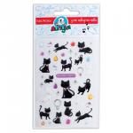 Наклейки ЛИПУНЯ "Большие гелевые кошки", с европодвесом, bES004