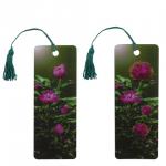 Закладка д/книг с линейкой 3D ОБЪЕМНАЯ BRAUBERG, Цветы, с декоративным шнурком, 128099