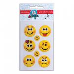 Наклейки ЛИПУНЯ "Большие гелевые смайлики", с европодвесом, bES014