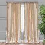 Комплект  портьер Сатин однотонный золото 135*260 2 шт.