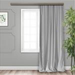 Штора портьерная Сатин однотонный серебро 190*275 1 шт.