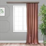 Штора портьерная Сатин однотонный шоколад 190*275 1 шт.