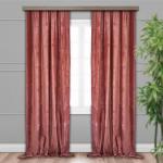 Комплект портьер Вельвет однотонный бордо 135*260 2 шт.