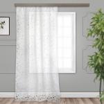 Штора Тюль деворе ”Цветы” молочный 150*275