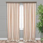 Комплект портьер Вельвет однотонный светло-бежевый 135*260 2 шт.