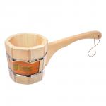 Ковш - черпак бондарный 1,5 л. с горизонтальной ручкой, липа, "Банные штучки" /5