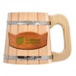 Кружка бондарная 1 л, липа, "Банные штучки"