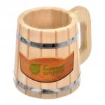 Кружка бондарная 1 л, липа, "Банные штучки"